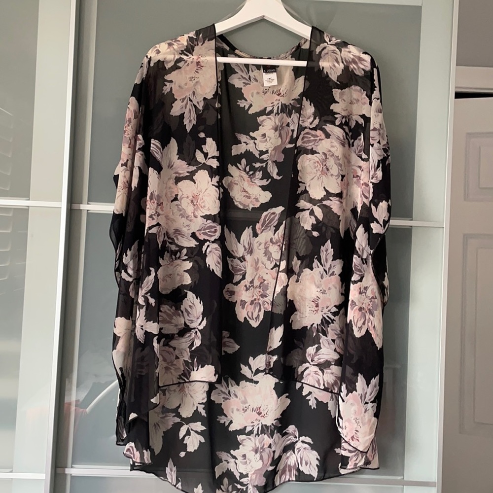 Chiffon Floral Kimono Cardigan from Mendocino - Picture 1 of 7